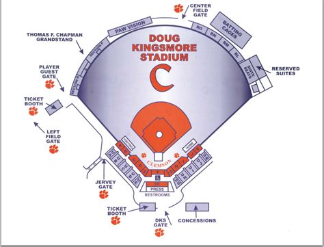 Baseball Seating Chart | TigerNet