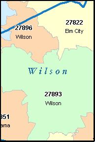 WILSON County, North Carolina Digital ZIP Code Map