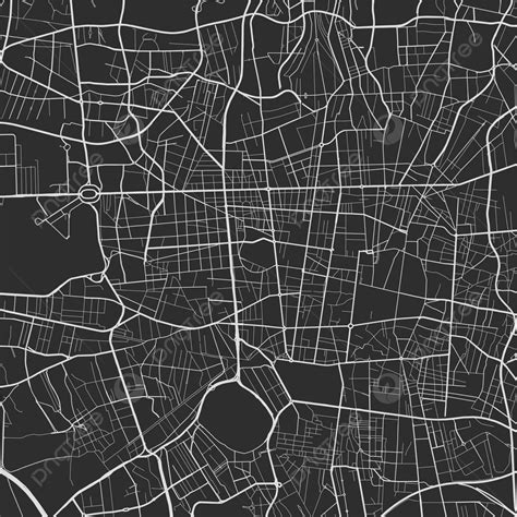 Grayscale Vector Poster Of Tehrans Urban Street Map Vector, Urban, Residential, Black PNG and ...