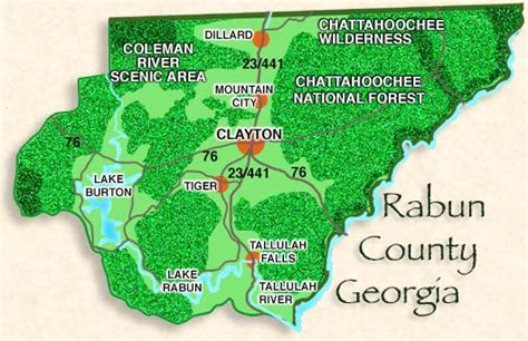 Rabun County Georgia Map