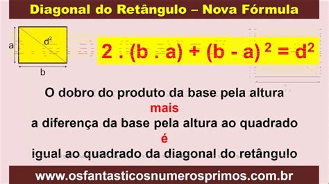 Diagonal do Retângulo - Nova Fórmula - YouTube