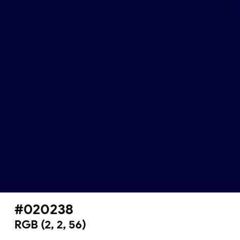 #020238 color name is Cetacean Blue