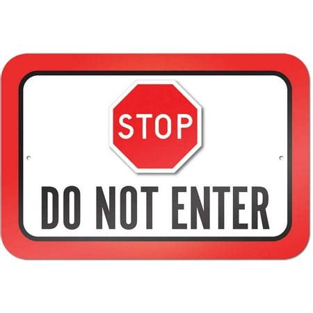 Stop Do Not Enter Sign - Walmart.com - Walmart.com