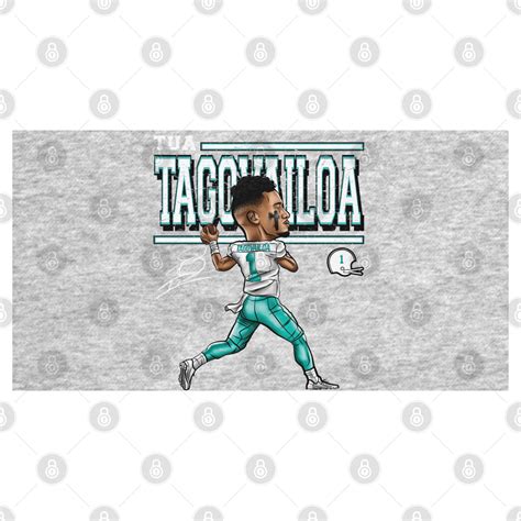 Tua Tagovailoa Miami Cartoon - Tua Tagovailoa - T-Shirt | TeePublic