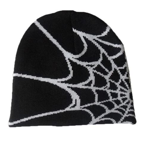 Dicusph Y2K Gothic Spider Pattern Wool Acrylic Knitted Hat Women Beanie ...