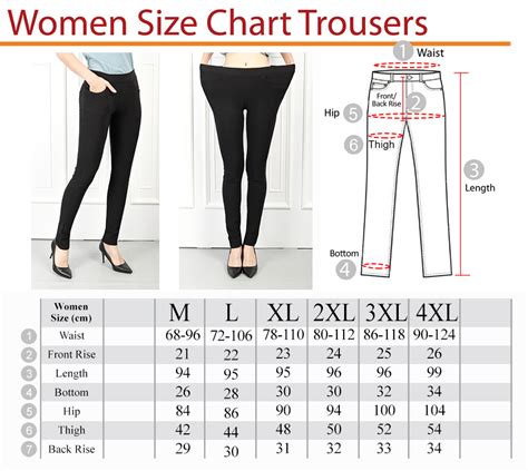 M-4XL Women Black Skinny Pants [P18566]