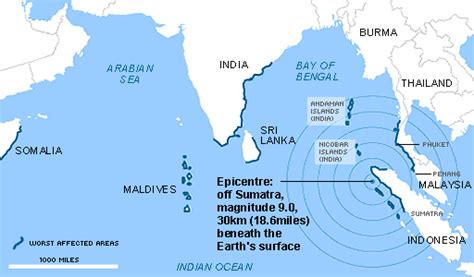 Map Indian Ocean Tsunami 2004