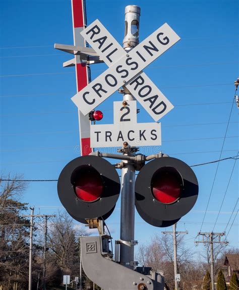 American Railroad Crossing stock image. Image of light - 14427745