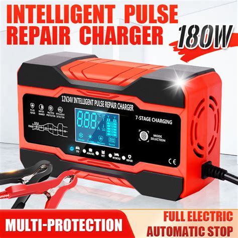 Intelligent 6A 12V Pulse Repair Fast Battery Charger 80W