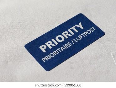 Priority Prioritaire Mail Label Tag On Stock Photo 533061808 | Shutterstock