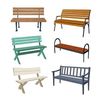 Park Bench. 3d Vector Illustration. Stock Clipart | Royalty-Free - Clip ...