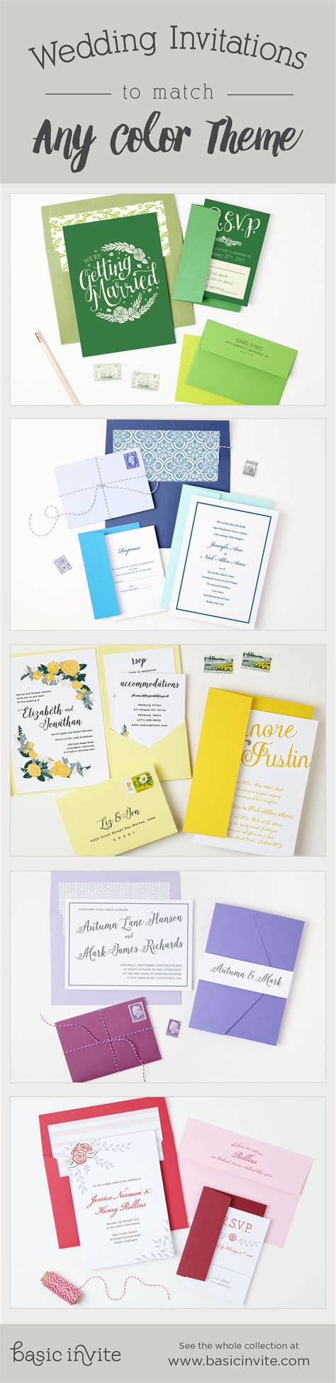 Create a wedding invitation set that matches your wedding colors perfectly. Change … | Wedding ...