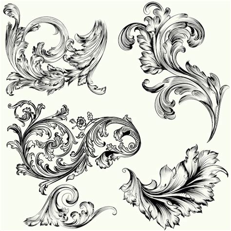 Set of vctor decorative ornaments in vintage style Vector | Free Download