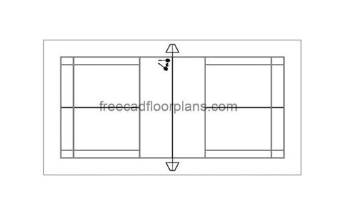 Badminton Court - Free CAD Drawings