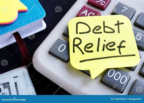 Debt Relief. Money and Calculator on a Desk Stock Photo - Image of loan, bank: 133078504