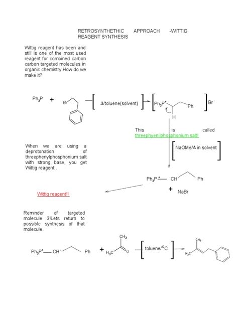 Retrosynthesis Examples Sec 2 With Wittig Synthesis | PDF