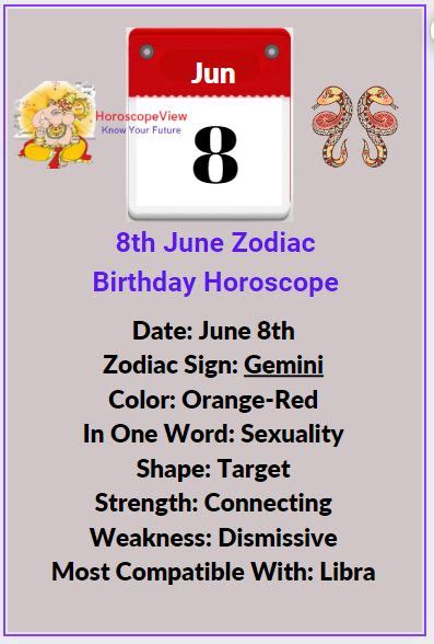 June 8 Zodiac Gemini Personality, Traits and Horoscope