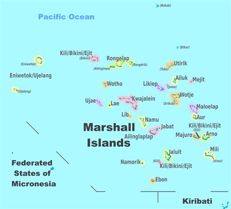 Marshall Islands political map - Ontheworldmap.com