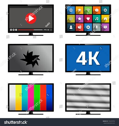 Smart Tv Set Stock Vector (Royalty Free) 755229754 | Shutterstock