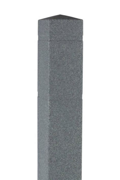 BollardGard™ Decorative Square Bollard Cover, 6-1/2" x 60", Charcoal ...