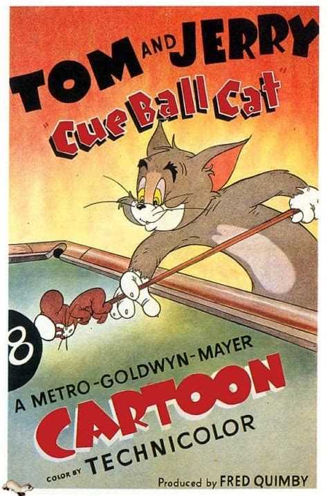 Tom Jerry Cueball Cat 1950 Movie Poster art print on canvas