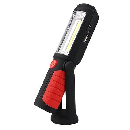 Justech COB LED Work Light Portable Rechargeable Flashlight Lamp Inspection Light Torch with ...