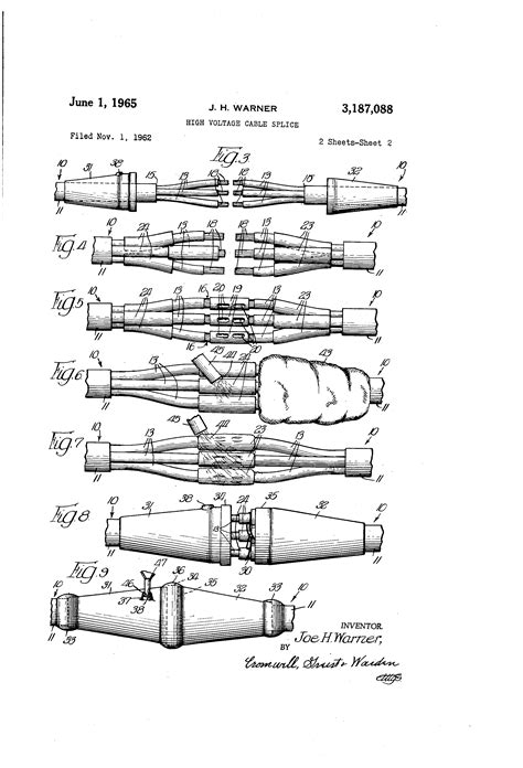 Patent US3187088 - High voltage cable splice - Google Patents