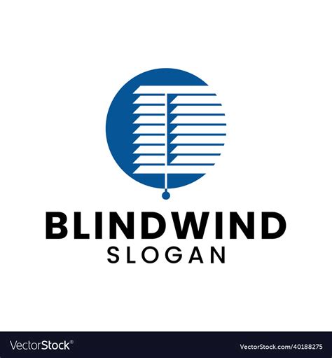 Blind window company logo design Royalty Free Vector Image