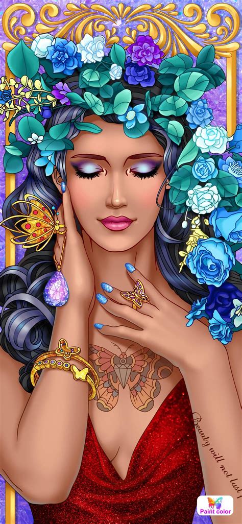 Paint Color | Mermaid art, Fantasy art women, Girly art