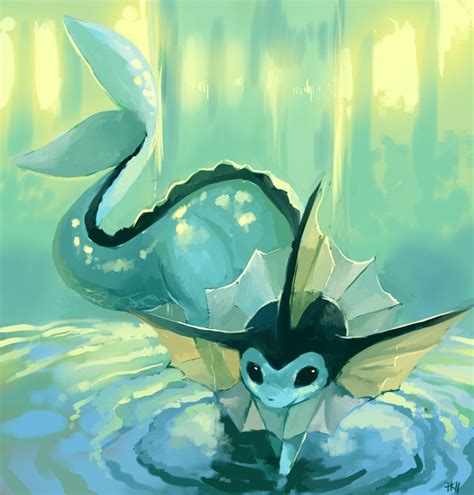 Vaporeon Painting by purplekecleon | I will spend my lifetime to catch them all | Pinterest ...