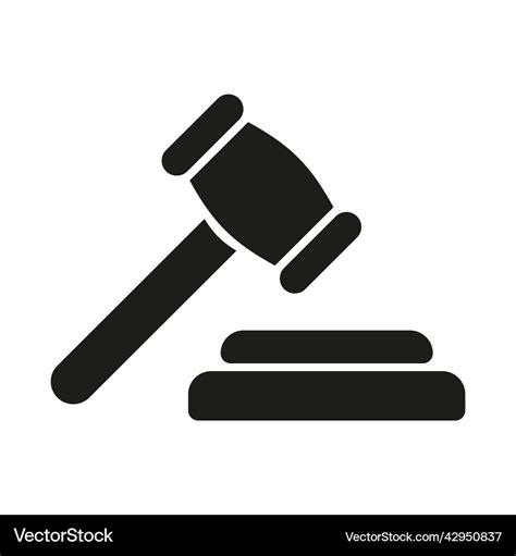 Judge gavel law symbol icon hammer Royalty Free Vector Image