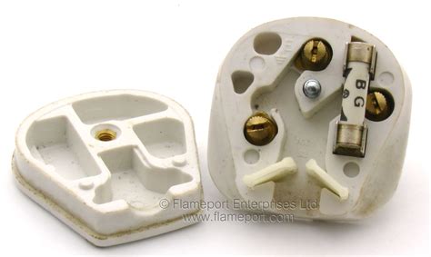 MK white plug with sleeved pins