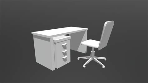 Desk ＆ Chair (Low Poly) - Download Free 3D model by game_travel [fb57ac4] - Sketchfab