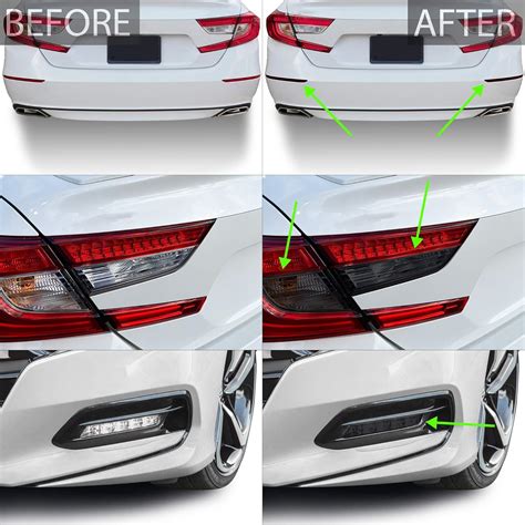 Bogar Tech Designs Tail Light Tint Kit Compatible with and Fits Honda Accord 2018-2020 Dark ...