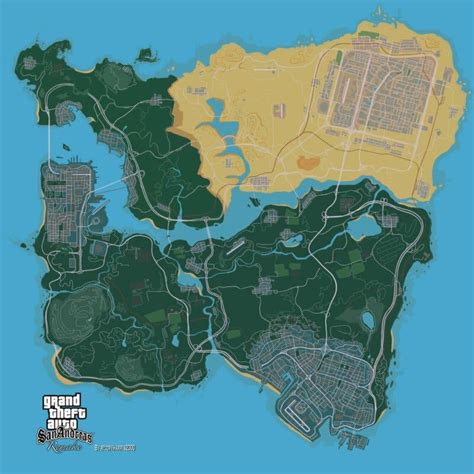 Imaginan cómo sería el mapa de un GTA San Andreas Remake con este ...