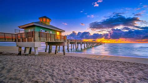 HD wallpaper: united states, fishing pier, juno beach pier, florida ...