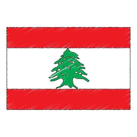 Hand drawn sketch flag of Lebanon. Doodle style icon 21848840 Vector ...