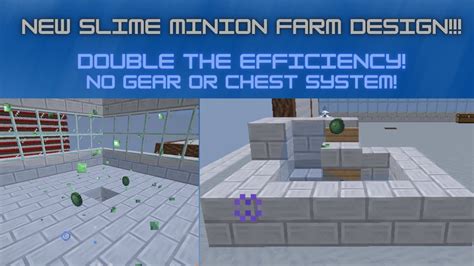 *NEW* AFK SLIME MINION FARM DESIGN! NO CHEST SYSTEM WITH DOUBLE EFFICIENCY (NO GEAR REQUIRED ...