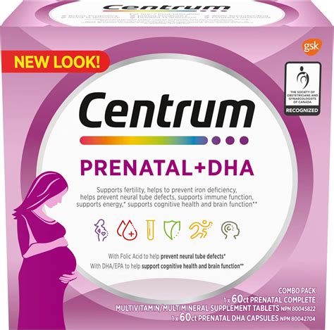 Centrum Prenatal+Dha Combo 120 Count : Buy Online at Best Price in KSA ...