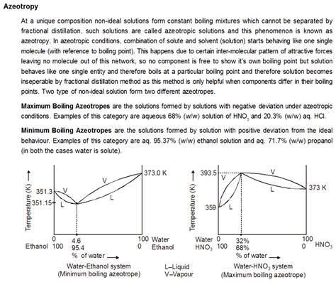 17.Define azeotrope and its two types(maximum boiling azeotrope and minimum boiling azeotrope).