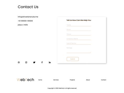 Contact Us Form by Shweta Naruka on Dribbble