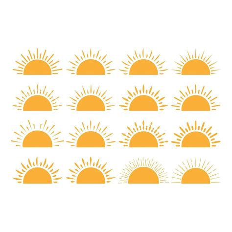 Sunset silhouette collection artwork 26177149 Vector Art at Vecteezy