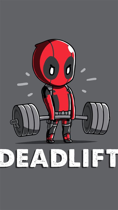 Deadpool Deadlift Funny 8k In 2160x3840 Resolution Wallpaper Cross, Gym Wallpaper, Wallpaper ...