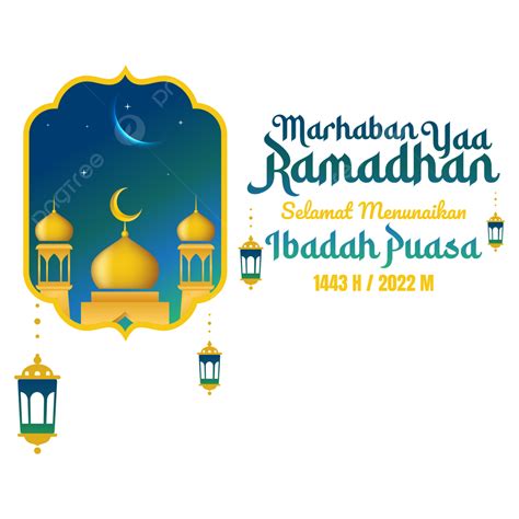 Puasa Vector PNG Images, Ramadan Marhaban Yaa Ramadhan Vector Selamat Menunaikan Ibdaha Puasa ...