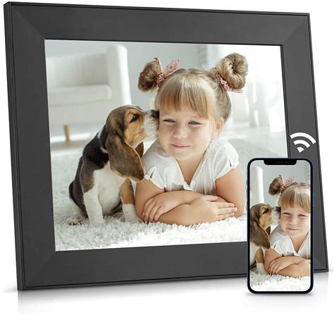 BSIMB Smart WiFi Digital Picture Frame 16GB with Wood Effect Easy-to ...