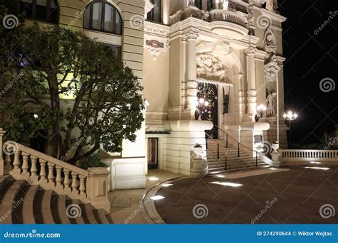 Casino De Monte-Carlo, Monaco, at Night Stock Photo - Image of famous ...