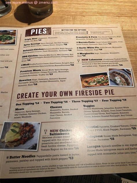 Online Menu of Fireside Pies Restaurant, Grapevine, Texas, 76051 - Zmenu