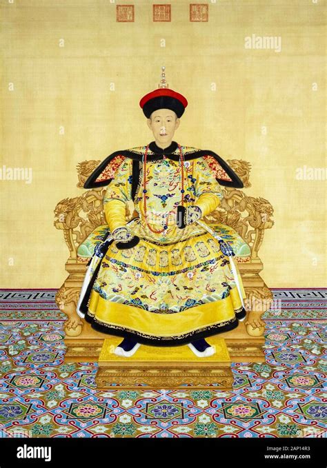 Chinese Emperor The Qianlong Emperor (1711-1799) in court dress ...