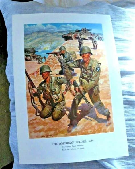 VINTAGE PRINT THE American Soldier Uniform Infantry Pusan Perimeter Katusa 1950 £14.12 - PicClick UK