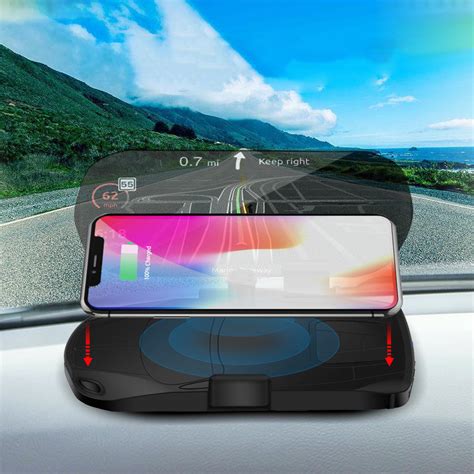 Buy Universal HUD Head Up Display 10W Wireless Fast Charging Car Cell